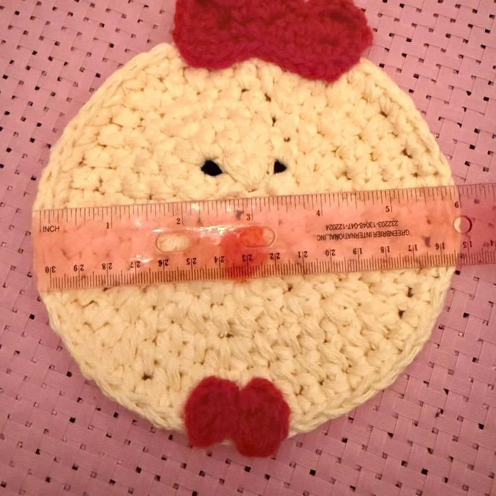 Handmade Crochet Chicken Potholder – Cute Farmhouse Kitchen Decor